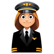 👩🏼‍✈️ Emoji Piloto Mujer: Tono De Piel Claro Medio en Facebook 4.0.