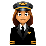 👩🏽‍✈️ Emoji Piloto Mujer: Tono De Piel Medio en Facebook 4.0.