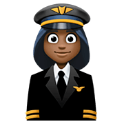 👩🏿‍✈️ Emoji Piloto Mujer: Tono De Piel Oscuro en Facebook 4.0.