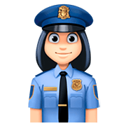 👮🏻‍♀️ Emoji Agente De Policía Mujer: Tono De Piel Claro en Facebook 4.0.