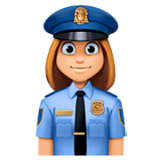 👮🏼‍♀️ Emoji Polizistin: mittelhelle Hautfarbe Facebook 4.0.