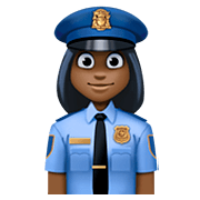 👮🏿‍♀️ Emoji Polizistin: dunkle Hautfarbe Facebook 4.0.