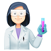 👩🏻‍🔬 Emoji Wissenschaftlerin: helle Hautfarbe Facebook 4.0.