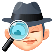 Emoji 🕵🏻‍♀️ Investigatrice: Carnagione Chiara su Facebook 4.0.