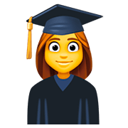 👩‍🎓 Emoji Estudiante Mujer en Facebook 4.0.