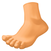 🦶🏽 Emoji Fuß: mittlere Hautfarbe Facebook 4.0.