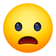 Emoji 😦 Faccina Imbronciata Con Bocca Aperta su Facebook 4.0.