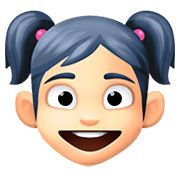 Emoji 👧🏻 Bambina: Carnagione Chiara su Facebook 4.0.