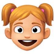 👧🏼 Emoji Niña: Tono De Piel Claro Medio en Facebook 4.0.