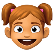👧🏽 Emoji Niña: Tono De Piel Medio en Facebook 4.0.