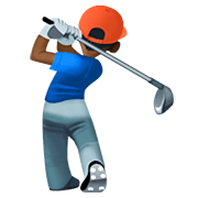 Emoji 🏌🏿 Persona Che Gioca A Golf: Carnagione Scura su Facebook 4.0.