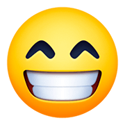 😁 Emoji strahlendes Gesicht mit lachenden Augen Facebook 4.0.