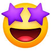 🤩 Emoji Cara Sonriendo Con Estrellas en Facebook 4.0.