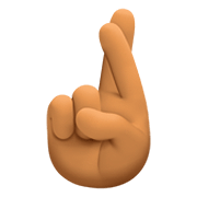 🤞🏽 Emoji Hand mit gekreuzten Fingern: mittlere Hautfarbe Facebook 4.0.