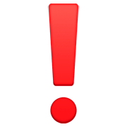 Emoji ❗ Punto Esclamativo Rosso su Facebook 4.0.
