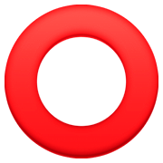 ⭕ Emoji Círculo Rojo Hueco en Facebook 4.0.