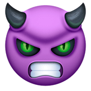 👿 Emoji wütendes Gesicht mit Hörnern Facebook 4.0.
