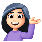 Emoji 💁🏻 Persona Al Punto Informazioni: Carnagione Chiara su Facebook 4.0.