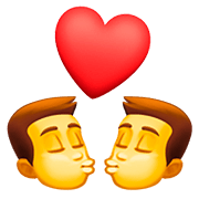 👨‍❤️‍💋‍👨 Emoji Beso: Hombre Y Hombre en Facebook 4.0.