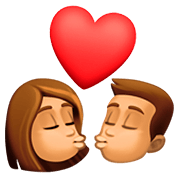 💏🏽 Emoji Beijo, Pele Morena na Facebook 4.0.