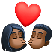 💏🏿 Emoji Beijo, Pele Escura na Facebook 4.0.