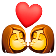 👩‍❤️‍💋‍👩 Emoji sich küssendes Paar: Frau, Frau Facebook 4.0.