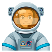 Émoji 👨🏽‍🚀 Astronaute Homme : Peau Légèrement Mate sur Facebook 4.0.
