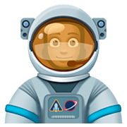 Emoji 👨🏿‍🚀 Astronauta Uomo: Carnagione Scura su Facebook 4.0.