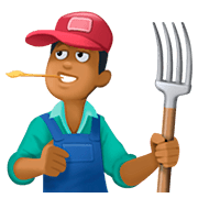 👨🏾‍🌾 Emoji Agricultor: Tono De Piel Oscuro Medio en Facebook 4.0.
