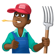 👨🏿‍🌾 Emoji Agricultor: Tono De Piel Oscuro en Facebook 4.0.