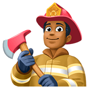 Emoji 👨🏾‍🚒 Pompiere Uomo: Carnagione Abbastanza Scura su Facebook 4.0.