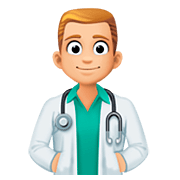 👨🏼‍⚕️ Emoji Arzt: mittelhelle Hautfarbe Facebook 4.0.