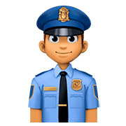 👮🏽‍♂️ Emoji Policial Homem: Pele Morena na Facebook 4.0.