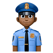 Emoji 👮🏿‍♂️ Poliziotto Uomo: Carnagione Scura su Facebook 4.0.