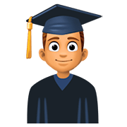 Emoji 👨🏽‍🎓 Studente: Carnagione Olivastra su Facebook 4.0.