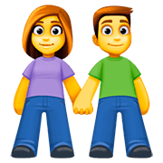 Emoji 👫 Uomo E Donna Che Si Tengono Per Mano su Facebook 4.0.
