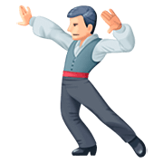 🕺🏻 Emoji Homem Dançando: Pele Clara na Facebook 4.0.
