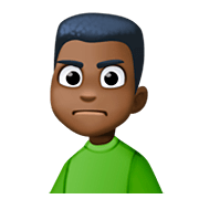 🙍🏿‍♂️ Emoji Homem Franzindo A Sobrancelha: Pele Escura na Facebook 4.0.