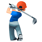 🏌🏻‍♂️ Emoji Hombre Jugando Al Golf: Tono De Piel Claro en Facebook 4.0.