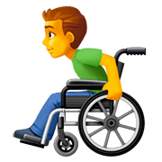 👨‍🦽 Emoji Mann in manuellem Rollstuhl Facebook 4.0.