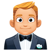 🤵🏼 Emoji Person im Smoking: mittelhelle Hautfarbe Facebook 4.0.