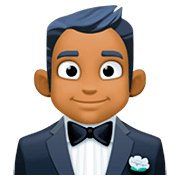 🤵🏾 Emoji Persona Con Esmoquin: Tono De Piel Oscuro Medio en Facebook 4.0.