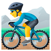 Emoji 🚵‍♂️ Ciclista Uomo Di Mountain Bike su Facebook 4.0.