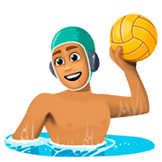 🤽🏽‍♂️ Emoji Hombre Jugando Al Waterpolo: Tono De Piel Medio en Facebook 4.0.