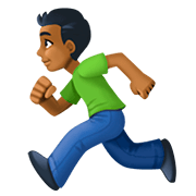 🏃🏾‍♂️ Emoji Hombre Corriendo: Tono De Piel Oscuro Medio en Facebook 4.0.