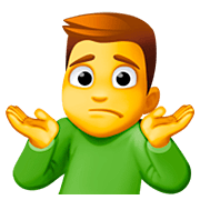 Emoji 🤷‍♂️ Uomo Che Scrolla Le Spalle su Facebook 4.0.