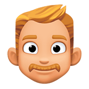 Emoji 👨🏼 Uomo: Carnagione Abbastanza Chiara su Facebook 4.0.