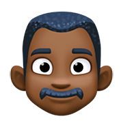 Emoji 👨🏿 Uomo: Carnagione Scura su Facebook 4.0.