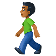 🚶🏾‍♂️ Emoji Hombre Caminando: Tono De Piel Oscuro Medio en Facebook 4.0.