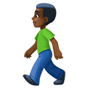 🚶🏿‍♂️ Emoji Hombre Caminando: Tono De Piel Oscuro en Facebook 4.0.